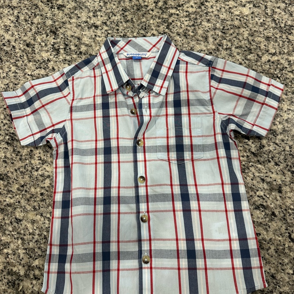 Ruggedbutts Boys Button-up Plaid Shirt